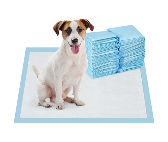 PawHut Empapadores para Perros 100 Unidad 45x60 cm Resguardos para Perros Diseño de 6 Capas con Superficie de Secado Rápido a Prueba de Fugas Azul - Conforama Gran Oferta