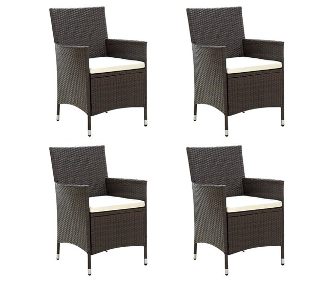 3824ea03b904e40dc33519637b86a8933e7b9543_1ed22667f68e416a9886d8c9ee5fe611 Barato Sillas de jardin 4 unidades con cojines ratán sintético negro - Conforama
