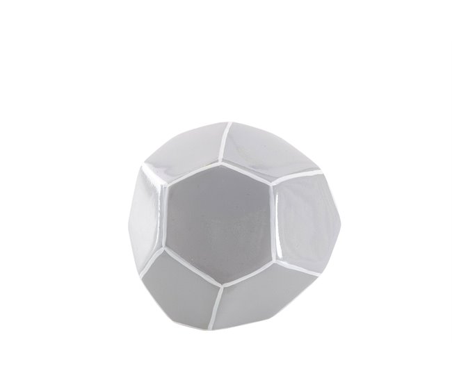 Bola Ceramica Lacada Gris/blanco 11x11x11 Cm - Conforama Liquidación