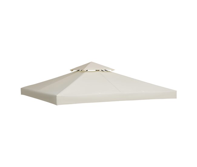 Oferta Especial Outsunny Techo de Reemplazo 3x3 m para Carpa Pabellón Cubierta de Repuesto de Gazebo Pabellón con Techo Transpirable 8 Orificios de Drenaje Rojo - Conforama