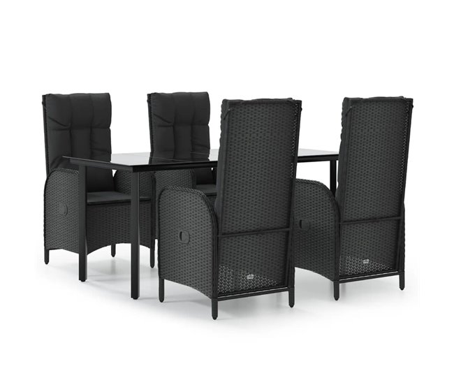 3d224cb7147a5003929e1336a8df9cb58b0bfd38_102b420a5a8c469593355c67833128e4 Set de muebles jardín 5 pzas con cojines ratán sintético negro - Conforama Envío Gratis