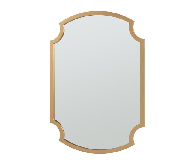 Certificado Espejo de pared Aura diseño atractivo MDF 80x55cm - Dorado [en.casa] - Conforama