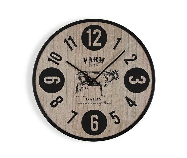 3f160b7b4942824578aaab9aa9e48546e87cbf78_a1023fd5dbb74a549daa1ffbb25ed3de De Moda Reloj de Pared Versa Farm Metal 4 x 40 x 40 cm - Conforama