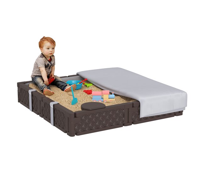 3f1bffdc7cdb6d80ff0bb9daccfb334162f27da6_9c850586aa234371bbeffb9b7f1e9275 AIYAPLAY Arenero para Niños de 18-60 Meses Arenero Infantil Cuadrada con Cubierta y Asientos Arenero para Exterior 119x119x22 cm Marrón - Conforama Hecho A Mano