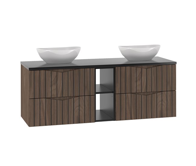 4112cd1effc20234e652ed9df341f78e62c5feda_8fb9b0f4925b4faebea08d7c8c2ea93e Devolución Gratuita Mueble doble lavabo 140cm 2 compartimientos Siena madera y negro - Conforama