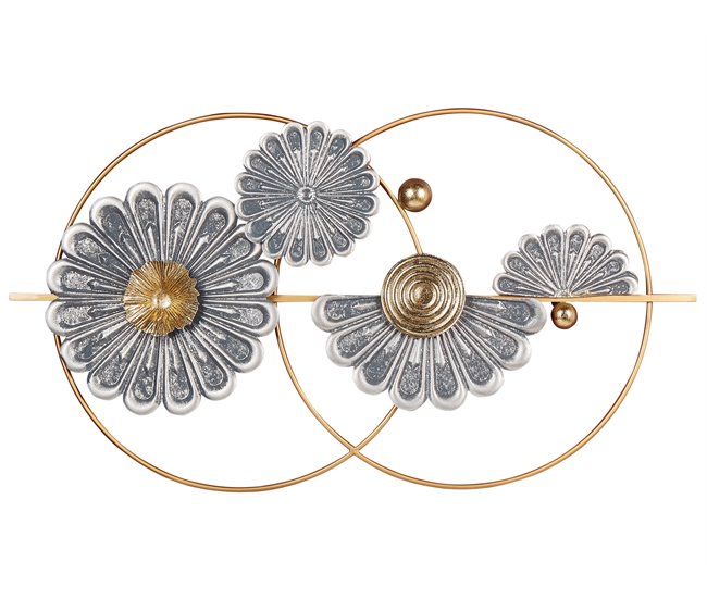 42a505461a363d61349901abbda20395fdc13e10_5ad197aea6aa4033a84128c9f4dfee38 Decoración de pared Flor PROMETHIUM Metal 51 cm Dorado - Conforama Compra Ahora