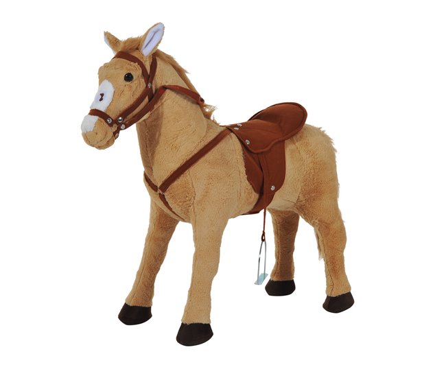 4514c8654503f21afa280d9161bdfc147ad32eaf_41080d6f81b24b9289597d25b12c5c3a HOMCOM Caballo de Juguete para Niños de +2 Años Caballo de Juguete con Sonidos y Estructura de Metal Carga 60kg 85x28x60 cm Beige - Conforama Oferta De Temporada