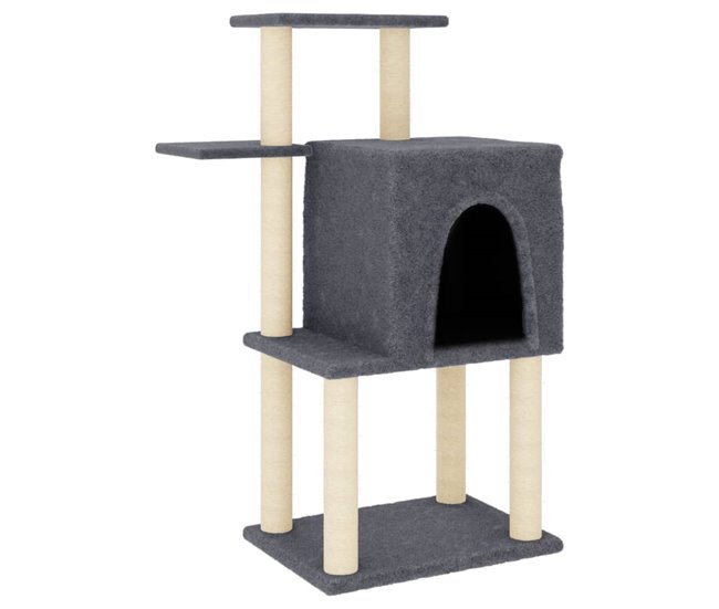 45c87ce80ce5584ee44ab7ed95c5616f388e757d_8d54804010e44c86aca0f42cde5d0e38 vidaXL Rascador para gatos con postes de sisal gris oscuro 97 cm - Conforama Bestseller