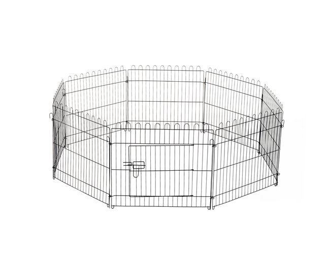 46077fa7e026d027e25883deedec6d899f613491_5149267aa85a47129f3a8906addaf93f PawHut Parque de Juegos para Perros 8 Paneles 71x61 cm Plegables Jaula Metálica para Mascotas con Puerta para Jardín Patio Exterior Negro - Conforama Alta Calidad