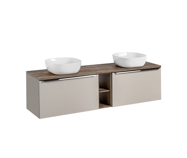 4643c894d10a1c3aa702521495b8dd2071829043_e0938566246b4b83845bcb466a0e4939 Mueble lavabo doble 180cm 2 compartimientos Éros Topo - Conforama Oferta Limitada