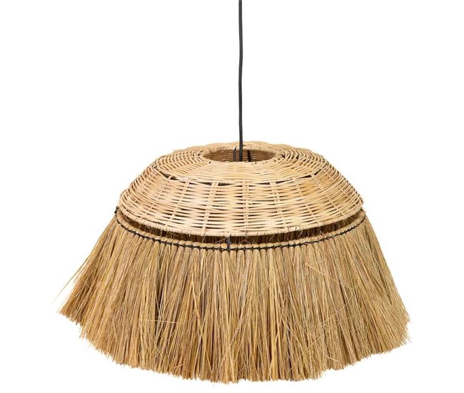 48949ad80277db400b823155fc654fb2b2cb7334_ac30ef3d12564386aa0a059936961c3e Lampara de techo de fibra natural marrón 50x50x30 - Conforama De Moda