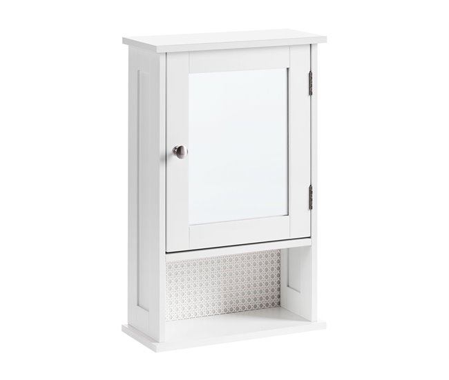 48f677597eb65ccdc7f64b7b3ce9c09f553a6dbd_757fdc2bce9b4c96a07bae05d95a60d0 Moderno Armario con espejo de pared para baño HUILA 34 cm 53 cm Blanco - Conforama
