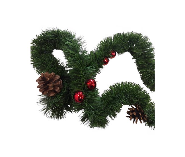 4b28285894ee96eb1965266d3158907bcc2af58a_d6a91fe4d13c44d9803c2dc05474fb2f Hecho A Mano Adorno navideño, Ornamento de Navidad 800x8x8 cm, Verde y Rojo - Conforama