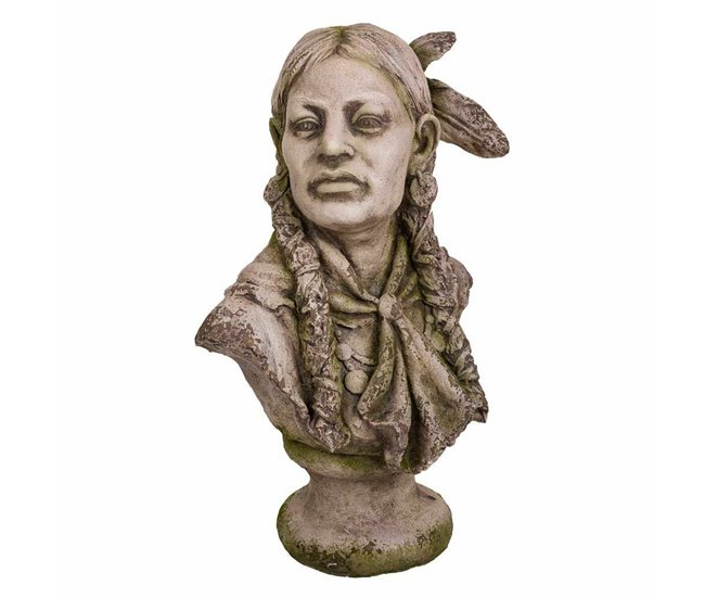 4c22c30e9895d83ad4ffd6c3a9bf0821b6a7f363_be45a42a6ee946a7bc9ec38df05707e9 Edición Limitada Busto Alexandra House Living Fibra de Vidrio Magnesio Mujer Indio Americano 33 x 70 x 45 cm - Conforama
