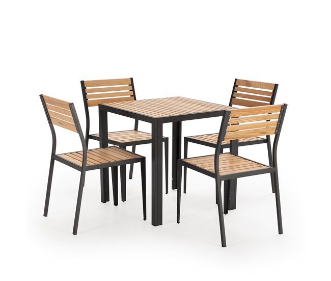 4dc86d7297bd2227d2d4852547eedcf6da8fa07e_2d512676a24848f88f19929a8c8a736e Conjunto Muebles de Jardín Coral 5 Piezas, Mesa y 4 sillas - Conforama Compra Ahora