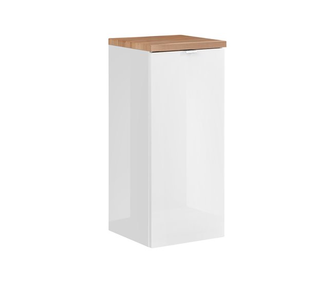 4e06a1e2c1a951ca68089d3a4ad115c7f878a154_7f02c8b8eb3942d0b6626288d6db7714 Media columna 1 puerta cesto para la ropa April Madera y Blanco - Conforama Entrega Rápida