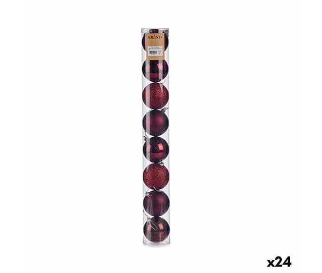 4f1ec1d55d2b6127501c6516914b3cbe17386d7a_f224a19102f0491cb7326263f84a256f Set de Bolas de Navidad Morado Plástico Ø 7 cm (24 Unidades) - Conforama Exclusivo