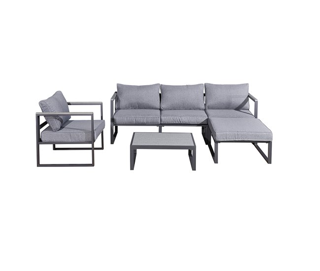 Set de terraza 4 plazas Sevilla Gris - Conforama Envío Exprés