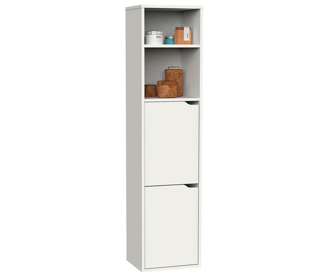 50252f5cc22bd9d3b7b330cb29e1d8e3d1a79cee_1b763a9f0f6548cab800cba6a4351346 Briebe Aura Columna de Baño, Mueble Auxiliar, Armario Alto Estilo Moderno 150x36,5x30 cm Espacio Almacenaje, , Blanco - Conforama Favorito De Clientes