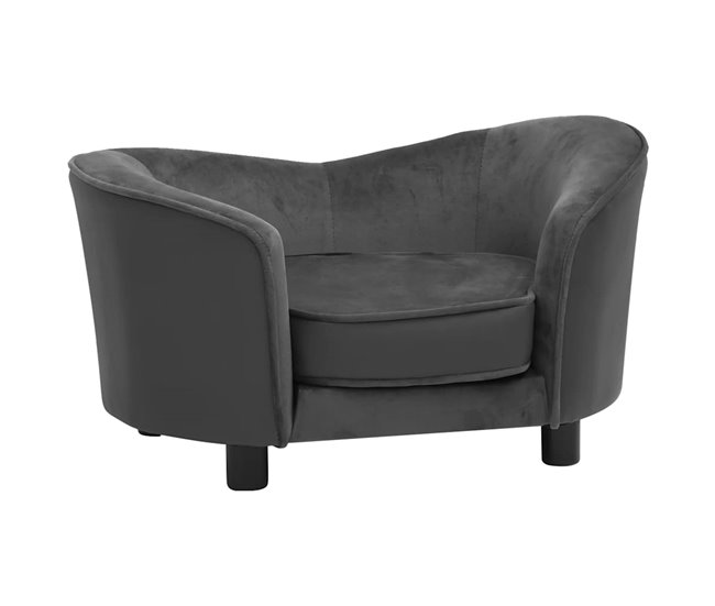 505ce264a3ddd4f4e65adf8705fe92c777e763ac_085d2a1af0b84256a9d3333aaaa92555 Económico vidaXL Sofá para perros felpa y cuero sintético gris oscuro 69x49x40 cm - Conforama