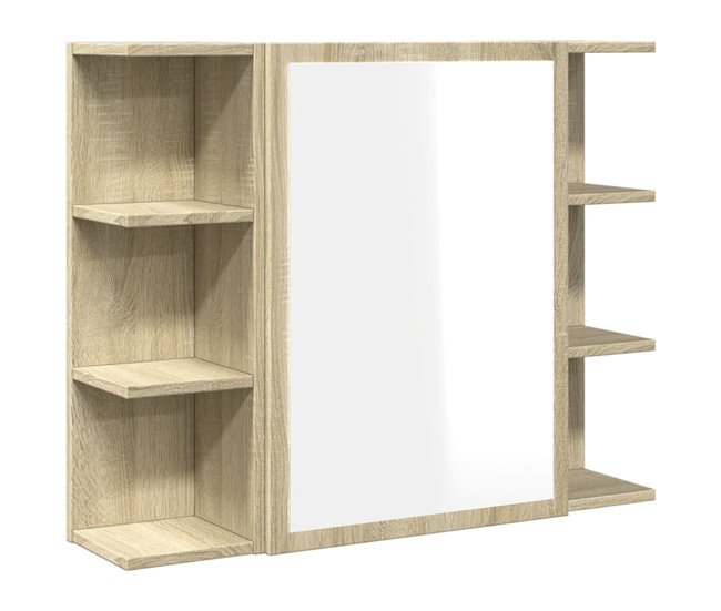 vidaXL Armario de espejo de baño madera contrachapada 80x20,5x64 cm - Conforama No Te Lo Pierdas