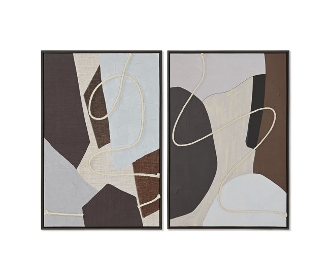 55363ca1901c84ae0c4ebc31fd9df0f6e24e5dd5_dcf0104b531d4b709292dad392b338f4 Cuadro Home ESPRIT Marrón Beige Abstracto Urbano 63 x 4,5 x 93 cm (2 Unidades) - Conforama Promoción
