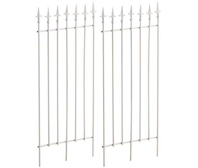58c3d71ae0c71f9fa9b447518d8ba7f8a96e9955_79d45a7735f343d4b4f6cb54d803cb70 Bestseller Set de 2 rejas para jardín Elisa Metal Blanco 0.7X50X100 cm - Conforama