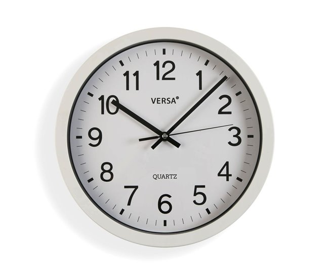59bde651febba770ed8900e00a4c1ffe01e18017_c8b60a6cc7a84828abecfd278cfd5a97 Alta Calidad Reloj de Pared Versa Blanco Plástico Cuarzo 4,3 x 30 x 30 cm - Conforama