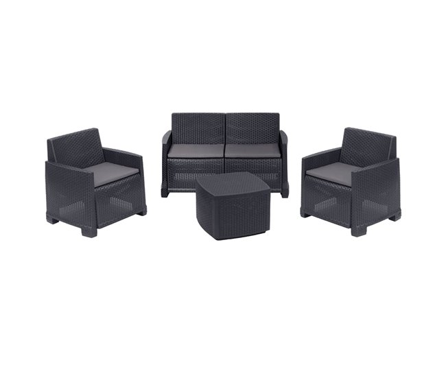 5bacc79f5a3f7451e4189ec5666cdcab95973dcc_a9f04c068a5c413393cceaa5b6ec1bf6 WELL HOME - Juego de jardín completo con Mesa + 2 sillas + Banco - Conforama Máxima Calidad
