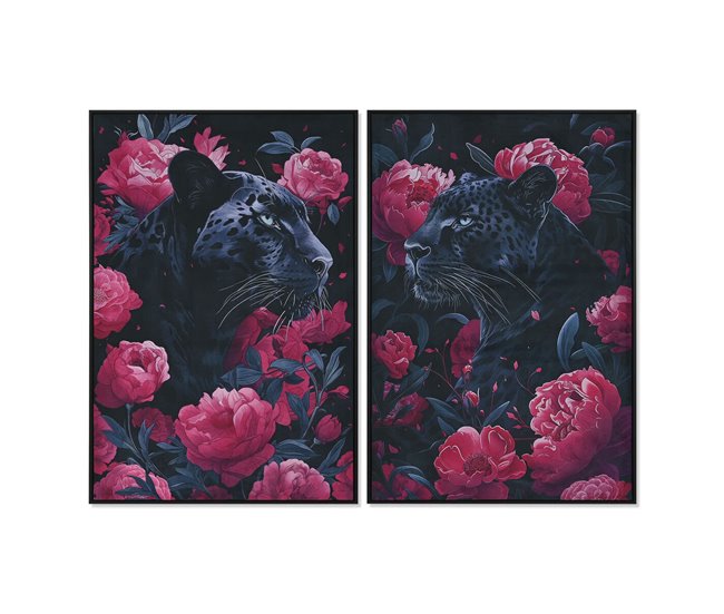 5d225e7c6cafab284692b7f098724d5af94de7ae_4faa260b7587498e8101b7bba910e093 Stock Limitado Cuadro Home ESPRIT Negro Rosa 83 x 4 x 123 cm (2 Unidades) - Conforama