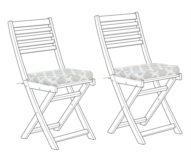 Conjunto de 2 cojines para silla de jardín FIJI 29 x 38 cm Verde menta - Conforama De Moda