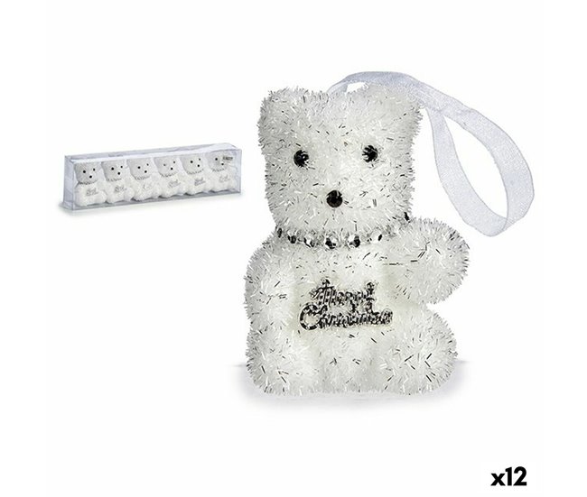 5fb6339dfd341b4c2039f0660e63cd7b4abc796a_d7722ce01aab42fc97619b790386071d Auténtico Set Adornos de Navidad Oso Plateado Blanco 5,5 x 7 x 5,5 cm (12 Unidades) - Conforama