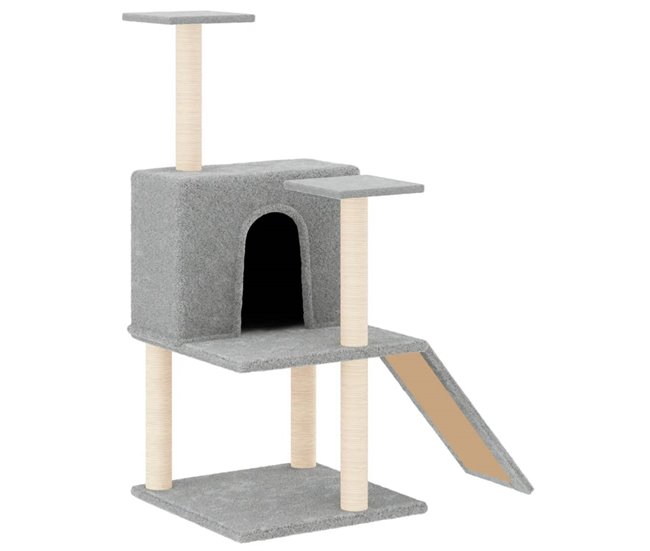 60a59c378cf09d7148a4caf3f8020767b48adc8f_02090ca567ab4d48956d37671df0962b vidaXL Rascador para gatos con postes de sisal gris claro 109 cm - Conforama Últimas Unidades