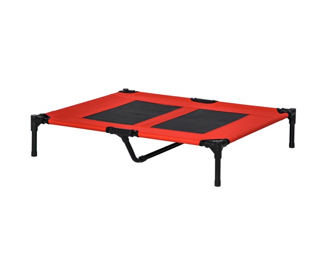 6166ed06b9604ecc79cc25681fa583729eda88c1_d92ddfa15102411999cb2dfe024abfa9 PawHut Cama Elevada para Perros Gatos Portátil Cama para Mascotas con Zona de Malla Transpirable y Tela Oxford para Interior Exterior 91,5x76,2x18 cm Rojo - Conforama Promoción Exclusiva