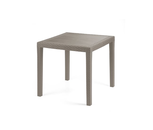 64e6a676ae0deae8920225e2d7ef1598c1971325_80246f55530442f08a0dd2d9d74b1dc8 HAUSBEDMesa Exterior - Dakar - Gris-Antrácita - 79x79x72cm - Estilo Ratan - Conforama Compra Hoy