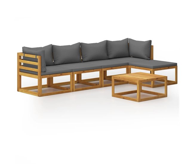 654074d35b41140d8fd31b6877d7fc1e2bc11dba_4bfb383d96104d4294af216da99f58aa Gran Oferta Muebles de jardín 6 piezas cojines madera maciza de acacia - Conforama
