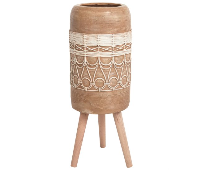 Maceta con patas DRYOPTERIS 29 cm Marrón claro - Conforama Ocasión Especial