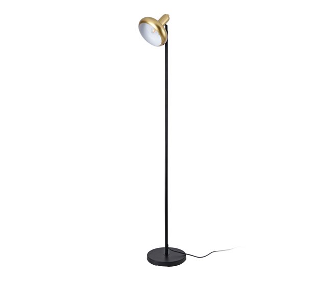 Lámpara de pie Namsos 1x E27 60W metal 156xØ30 cm - Negro/Dorado [lux.pro] - Conforama Últimas Unidades