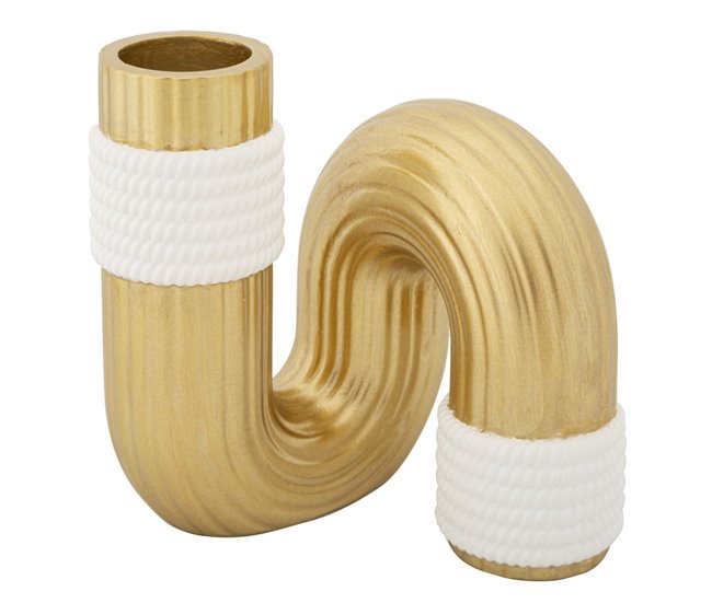 6bcb236315164d4091cb12cf7f43568476095aca_218cd2c57c00471baddbc73951677b94 Jarrón Decorativo Tubo 1, Poliéster, Oro - Conforama Oferta Especial