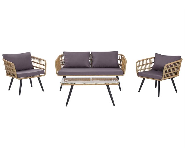 6f42fd3c3c8cbd35c579c8f47a605d1f3523cf9f_b1f9009f76c646479ca2921a8257c6be Oferta Especial Conjunto de jardín con mesa 4 plazas FOBELLO Beige - Conforama