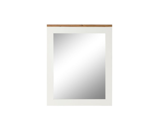 Máxima Calidad Espejo de pared DKD Home Decor Blanco Marrón Acacia Madera de mango Urbano 90 x 1,5 x 113 cm - Conforama
