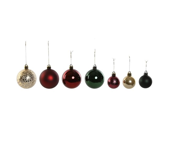 Bolas de Navidad Home ESPRIT Rojo Verde Polietileno 27 x 12 x 25 cm (50 Piezas) - Conforama Premium