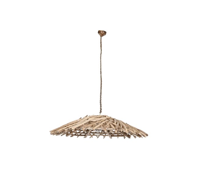 Lámpara de Techo Home ESPRIT Natural Madera Madera de eucalipto 50 W 100 x 100 x 18 cm - Conforama Marca Reconocida
