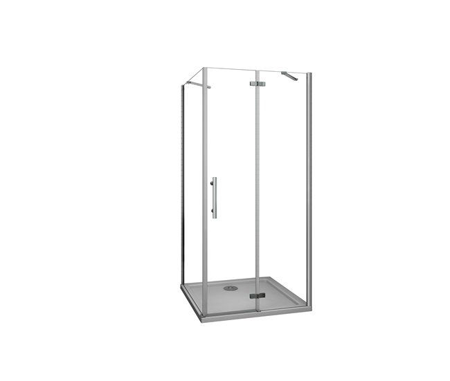 Garantía De Devolución De Dinero AICA Mampara de ducha abatible+panel lateral,barra 50cm,vidrio antical 6mm 800x760x1900mm - Conforama