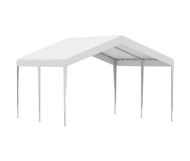 76a2649197caf98639fa58124235470905f1770b_c795b7fee06e4e8c9977f2fda2932a30 Popular Outsunny Carpa Garaje para Coche 4x4 m Cochera Portátil Impermeable Pabellón Gazebo de Jardín Patio Exterior con Accesorios para Eventos Fiestas Metal Galvanizado Blanco - Conforama