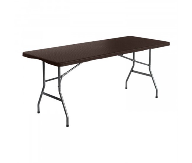 77903bde3fb9bd86aea5d1694f95a1ffc3cc4152_8cb3ac964ff54d5c8b25892616571cb7 Mesa Plegable Rectangular Efecto Ratán 180x74x74cm Thinia Home - Conforama Precio Económico