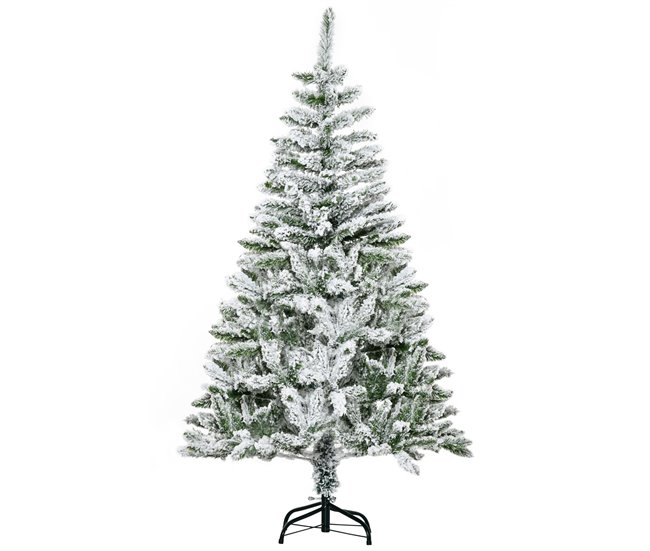 7799f5652a3846363f441a1cbd11bfa33668787c_6f116136e06c4a539d5d56cc02785f60 HOMCOM Árbol de Navidad Artificial 150 cm con Nieve Ignífugo con 358 Ramas Apertura Automática Base Plegable y Soporte Metálico Decoración Navideña para Interiores Verde - Conforama Oferta De Temporada