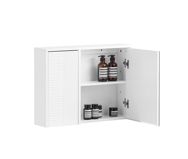 Solo Por Tiempo Limitado Mueble de Pared con Espejo Armario Suspendido BZR153-W SoBuy ES - Conforama