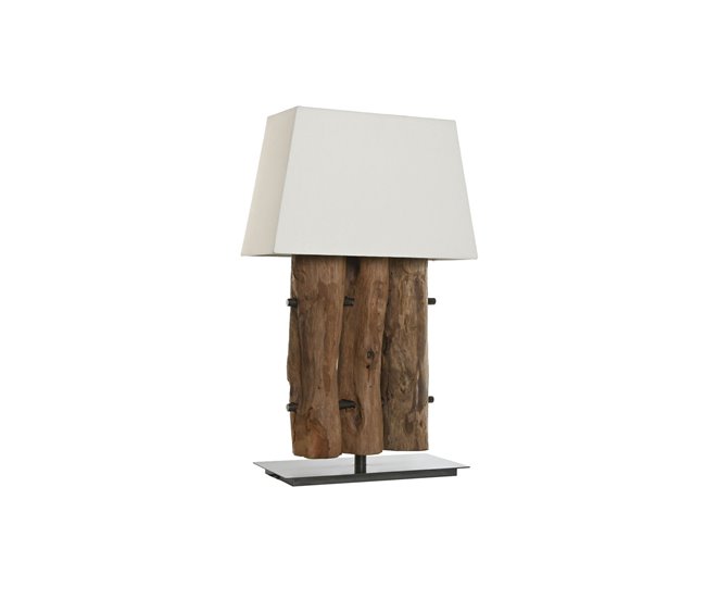 79a2705db324f5ffac77980e194a03d927625361_287dc4a31fa54340be22c44c4920a5bb Oferta Lámpara de mesa Home ESPRIT Hierro madera de teca 40 X 20 X 80 cm - Conforama