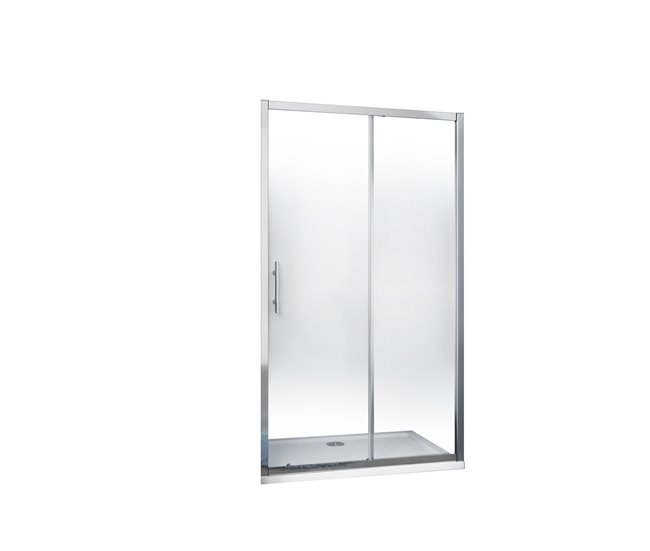 AICA Mampara de ducha corredera,perfil cromado,vidrio serigrafiado 6mm,(1160-1200)x1900mm - Conforama Oferta De Temporada